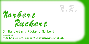 norbert ruckert business card