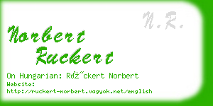 norbert ruckert business card